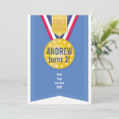 金メダルパーティーのご招待 招待状 (スタンド正面)