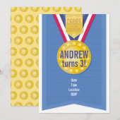 金メダルパーティーのご招待 招待状 (正面/裏面)