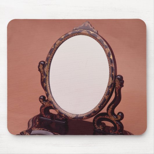 金メッキ絵を描かれた張り子の鏡、c.1890 マウスパッド (正面)