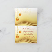 金メリークリスマス シーズンカード (内部)