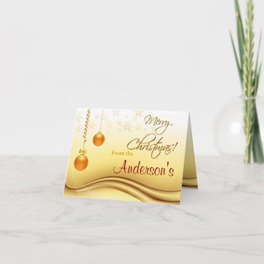 金メリークリスマス シーズンカード (正面)