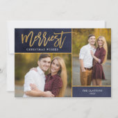 金メリーフェイク箔2写真クリスマス シーズンカード (正面)