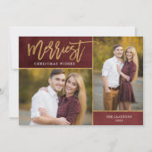 金メリーフェイク箔2写真クリスマス シーズンカード (正面)