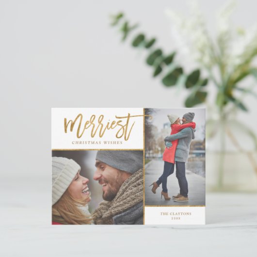 金メリーフェイク箔2枚の写真 シーズンポストカード (スタンド正面)