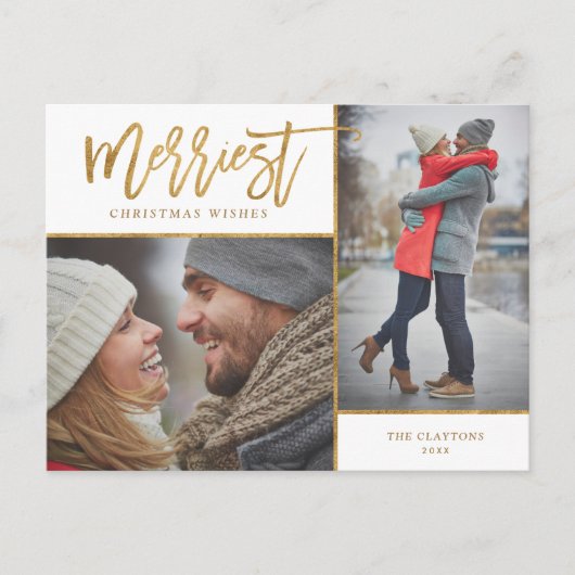 金メリーフェイク箔2枚の写真 シーズンポストカード (正面)