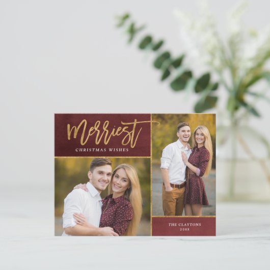 金メリーフェイク箔2枚の写真 シーズンポストカード (スタンド正面)