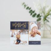 金メリーフェイク箔3枚フォト シーズンポストカード (スタンド正面)