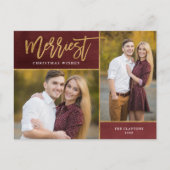 金メリーフェイク箔3枚フォト シーズンポストカード (正面)