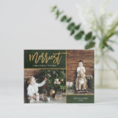 金メリーフェイク箔3枚フォト シーズンポストカード (スタンド正面)