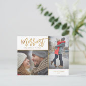 金メリーフェイク箔3枚フォト シーズンポストカード (スタンド正面)