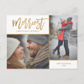 金メリーフェイク箔3枚フォト シーズンポストカード (正面)