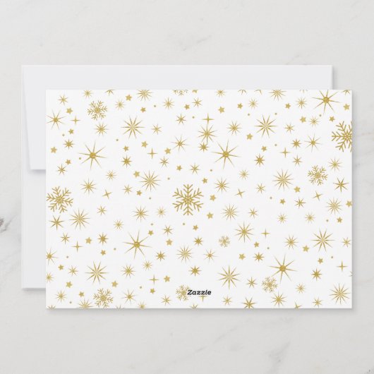 金メリー箔フェイクレトロスクリプトクリスマスフォト シーズンカード (裏面)