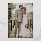 金メリー箔結婚したの新婚クリスマス 箔シーズンカード (正面)