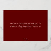 金メリー箔結婚したの新婚クリスマス 箔シーズンカード (裏面)