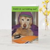 金メールや文字を打つの誕生日 カード (黄色い花)