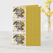 金モザイクカード カード (黄色い花)