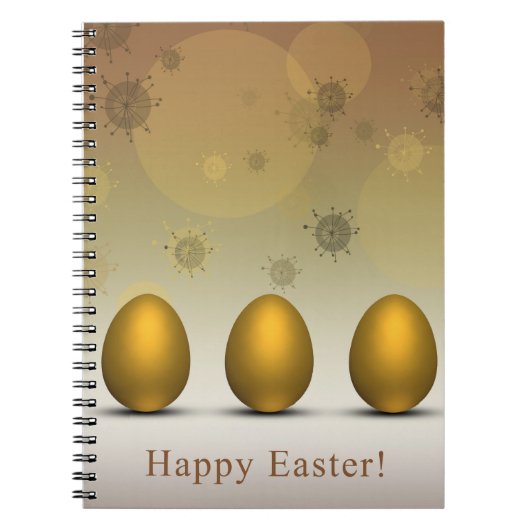 金モダンのイースターエッグ ノートブック (正面)