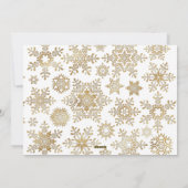 金モダンのクリスマス写真の挨拶 シーズンカード (裏面)