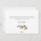 金モダンのクリスマス写真の挨拶 シーズンカード (裏面)