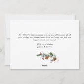 金モダンのクリスマス写真の挨拶 シーズンカード (裏面)