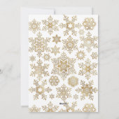 金モダンのクリスマス写真の挨拶 シーズンカード (裏面)