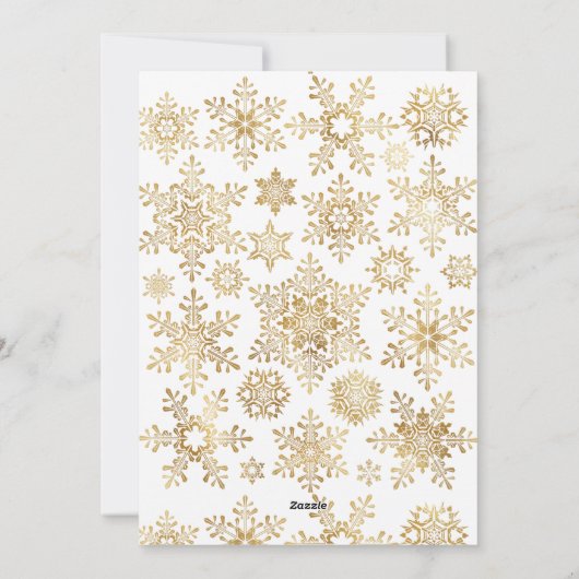 金モダンのクリスマス写真の挨拶 シーズンカード (裏面)