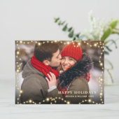 金モダンのクリスマス3 PHOTO Greeting シーズンカード (スタンド正面)