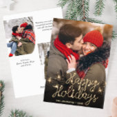 金モダンのクリスマス3 PHOTO Greeting シーズンカード