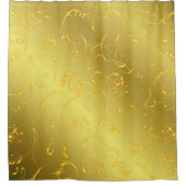 金モダンのファッションのデジタル手絵を描型 シャワーカーテン (正面)