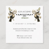 金モダンの色彩の鮮やか湯缶 スクエア名刺 (裏面)