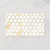 金モダンの蜂の本ベビー エンクロージャーカード (裏面)