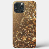 金モダンエレガントフローラ曲線 Case-Mate iPhoneケース (裏面)