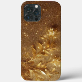 金モダンエレガントフローラ曲線 iPhone 13 PRO MAXケース