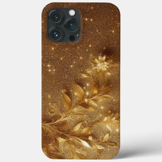 金モダンエレガントフローラ曲線 Case-Mate iPhoneケース (裏面)