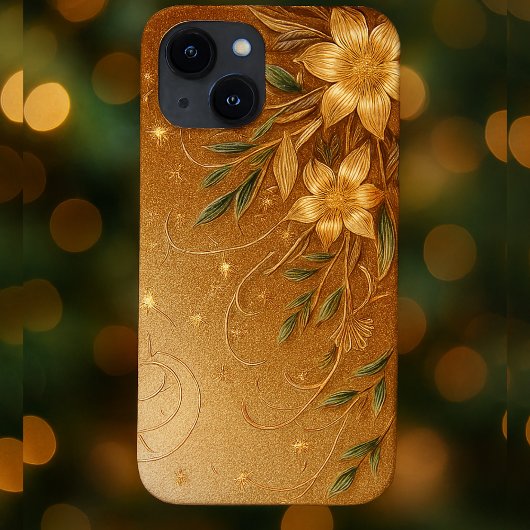 金モダンエレガントフローラ曲線 Case-Mate iPhoneケース