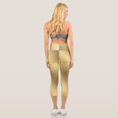 金モダンエレガント属グラデーション無地の金ゴールド カプリレギンス (裏面)