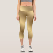 金モダンエレガント属グラデーション無地の金ゴールド カプリレギンス (正面)