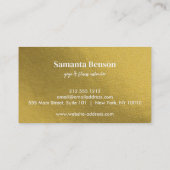 金モダンエレガント曼荼羅模様ヨガインストラクター 名刺 (裏面)