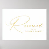 金モダンエレガント箔の結婚控え看板 箔ポスター (正面)