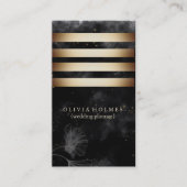 金モダンエレガント箔メタルプロフェッショナル 名刺 (正面)