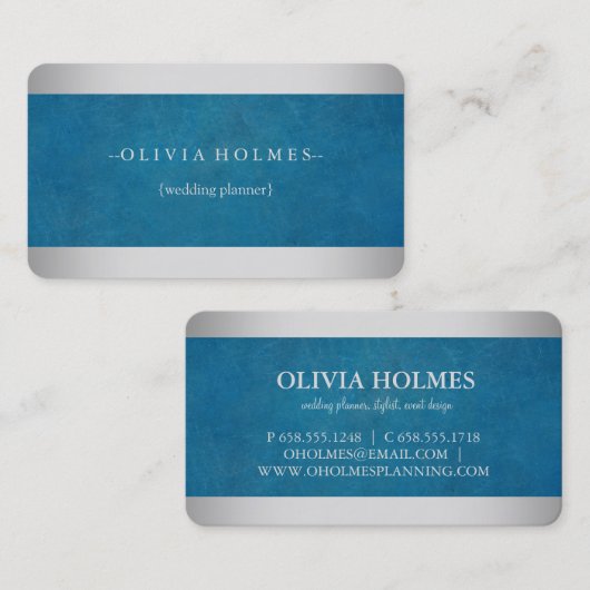 金モダンエレガント箔メタルプロフェッショナル 名刺 (正面/裏面)