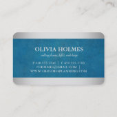 金モダンエレガント箔メタルプロフェッショナル 名刺 (裏面)