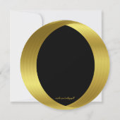 金モダンエレガント箔結婚 招待状 (裏面)