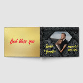 金モダンエレガント金ダイヤモンドのカスタムウェディング ゲストブック (全面)