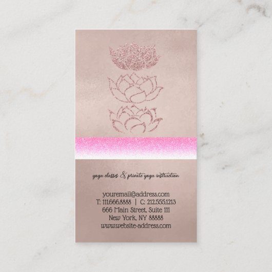 金モダンバラ蓮 名刺 (裏面)