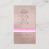 金モダンバラ蓮 名刺 (正面)