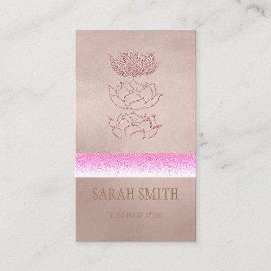 金モダンバラ蓮 名刺 (正面)