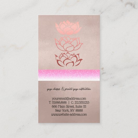 金モダンバラ蓮 名刺 (裏面)