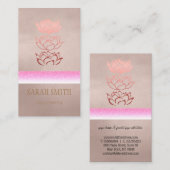 金モダンバラ蓮 名刺 (正面/裏面)