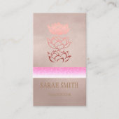 金モダンバラ蓮 名刺 (正面)